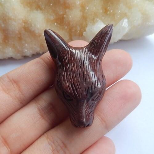 Natural Stone Handmade Carving Animal Chohua Jasper Cabochon 40x28x12mm 13.6g Fashion Jewelry Birthday Gift Accessories