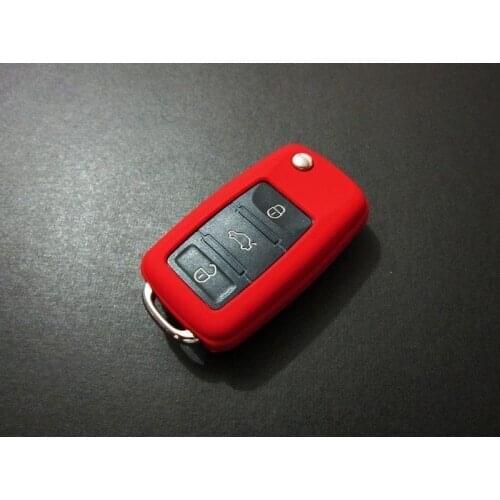 RED Remote Key Protection Case for VW Golf Jetta Polo Passat