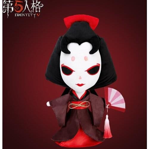 1pcs Cute Game Identity V Hunter Geisha Artist Michiko Pendant Cosplay Plush Toy Doll for Boy Girl Halloween Gift
