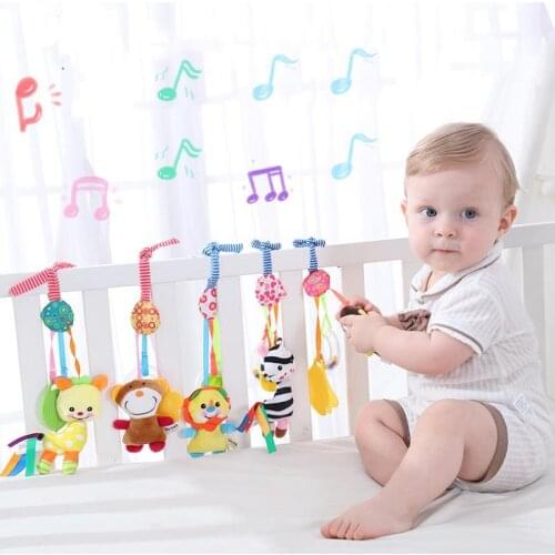 Hot Infant Toys Mobile Baby Plush Toy Bed Wind Chimes Rattles Bell Toy Baby Crib Bed Hanging Bells Toys New
