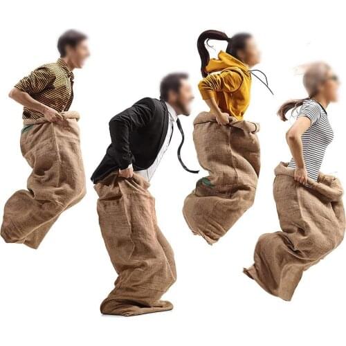 Reusable Race Bag Kids Adult Family Sack Racing Games Jumping Sport Training Party Fun Speelgoed School Activity Sack Race Bag
