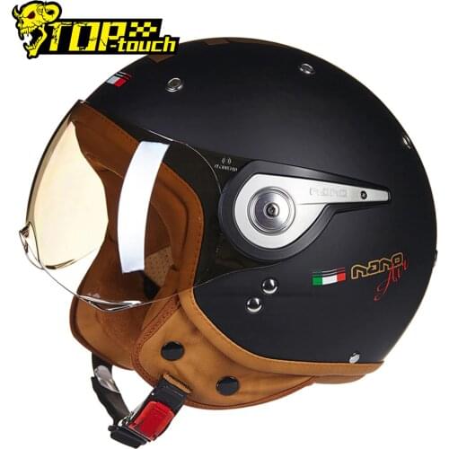 BEON 3/4 Open Face Motorcycle Helmet Vintage Moto Helmet Motocross Casco Moto Men Women Chopper Scooter Motorbike Biker Helmet