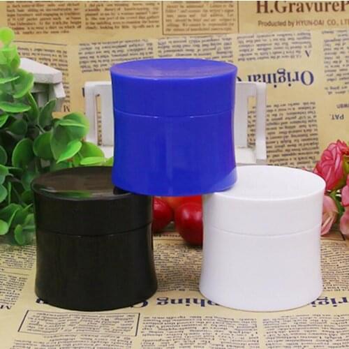 Wholesale 50G Empty Black Jars Tight Waist Bottle, 50ml White Blue Cosmetic Plastic Packing Jar LX1078