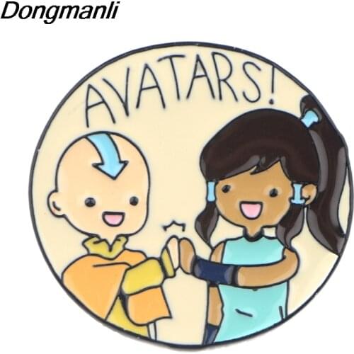 P4222 Dongmanli Jewelry Aang Metal Enamel Pins and Brooches for Women Cute Lapel Pin Backpack Bags Badge Gifts
