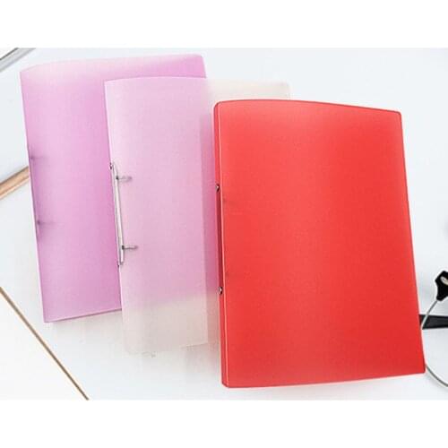 YYDS A4 Ring Binder Colorured Transparent Loose-leaf Paper File Folder School Office Document Storage
