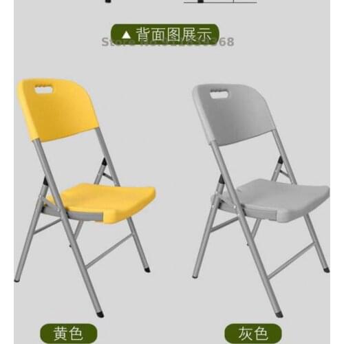 Folding Chair Simple Meeting Leisure Dining Chair Office Computer Back Chair Portable Plastic Stool Home Chair