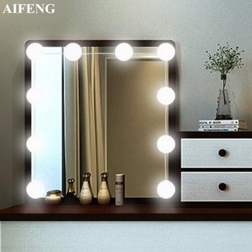 AIFENG USB Vanity Lights Bathroom Led Mirror Light Bulbs For Makeup Dressing Table Vanity Lights G50 Bulbs Adjustable Brightness