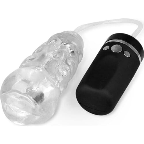 Fish Mouth Electric Clip Suction Airplane Cup Male Masturbation Toy Vibration Penis Training Adult Sex Products