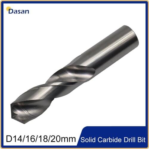 Solid Carbide Drill Bit 1pcs 14mm16mm 18mm 20mm Metalworking Drilling for CNC Cutting Tool
