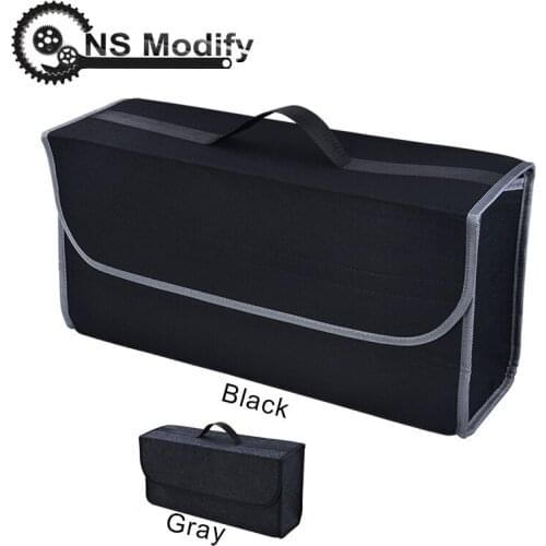 NS Modify Universal Car Storage Bag Soft Felt Storage Box Trunk Bag Fireproof Stowing Tidying Holder Multi-Pocket Car Styling