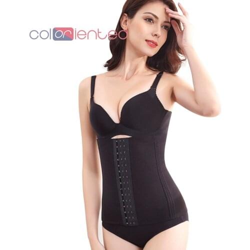 COLORIENTED Women Waist Trainer Belt With 8 Bones Buckle Seamless Belly Body Shaper Slimming Corset Weight Loss Cinchers Strap