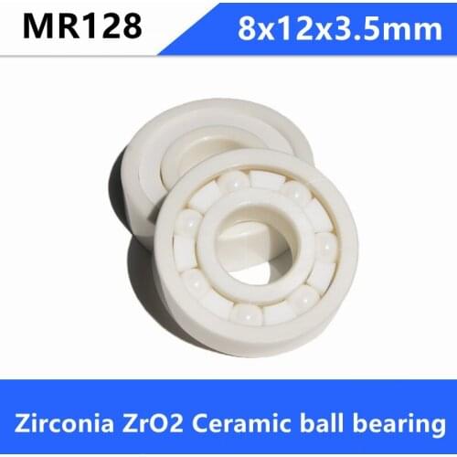 10pcs/lot MR128 full Ceramic bearing 8x12x3.5 mm Zirconia ZrO2 Ceramic ball bearings 8*12*3.5