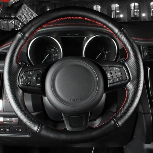 Custom Car steering wheel for Jaguar F-PACE XF 2016 F-TYPE 2013-2019 XFL 2017/2018 XEL2018/2019 E-PACE interior Steering cover