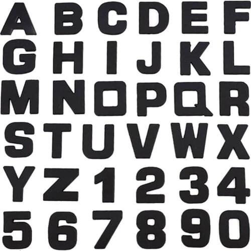 Car 3D letter car stickers English letters car logo DIY alphanumeric metal body stickers word mark tail silver