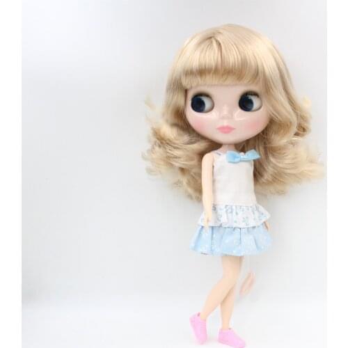 Free Shipping big discount RBL-612 DIY Nude Blyth doll birthday gift for girl 4colour big eye doll with beautiful Hair cute toy