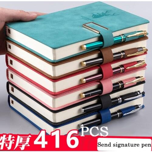 416 Pages Super Thick Wax Sense Leather A5 Journal Notebook Daily Business Office Work Notebooks Notepad Diary School Supplies