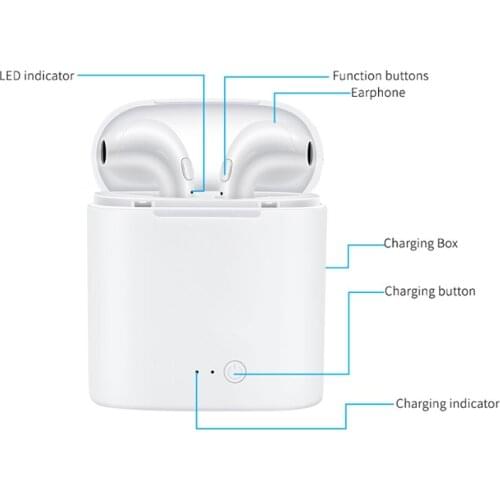 Best Quality Mini i7s Bluetooth Earphone,JL6904 chipset True Wireless Stereo Headset With Magnetic Charging Bin