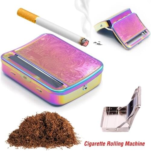 70mm Papers Manual Tobacco Rolling Making Machine Case Portable Metal Cigarette Box Smoking Cigarette Maker DIY Accessories