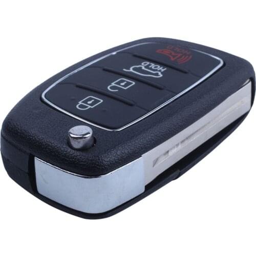 Flip Key Shell fit for HYUNDAI Santa Fe Remote Key Case Fob 4 Button PG180D