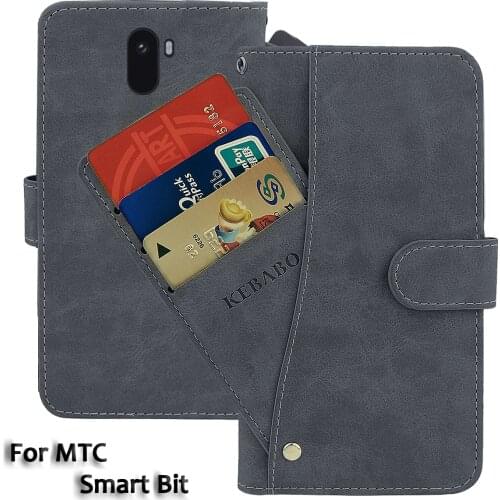 Leather Wallet MTC Smart Bit Case 4.95" Flip Fashion Luxury Front Card Slots Cases Cover Business Magnetic Phone Bags