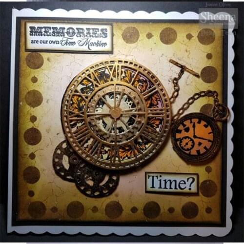 Pocket Watch Hourglass Metal Cutting Dies for DIY Scrapbooking Paper Cards Making Decorative Crafts Supplies 2019 New Diecuts