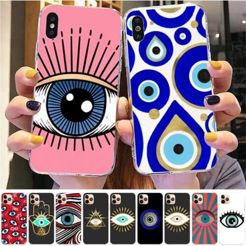 TOPLBPCS Evil Eye Fashion Phone Case for iPhone 11 12 pro XS MAX 8 7 6 6S Plus X 5S SE 2020 XR case