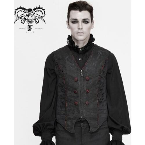 Devil Fashion Mens Gothic Dress Vest Gentleman Gorgeous Fashion Party Dinner Swallowtail Waistcoat