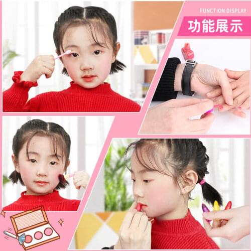 Girls Cosmetics Beauty Set Toy Pretend Play Kid Make Up Toys Plastic Toy for Girls Dressing Cosmetic