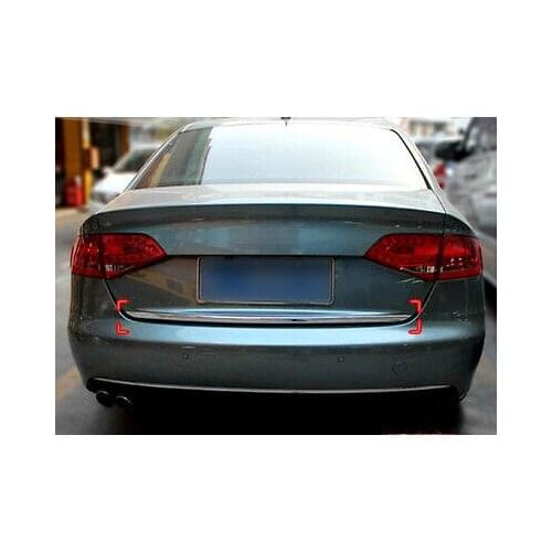Stainless Rear Trunk lid Tailgate Door cover trim 1pcs For Audi A4 B8 2008-2012