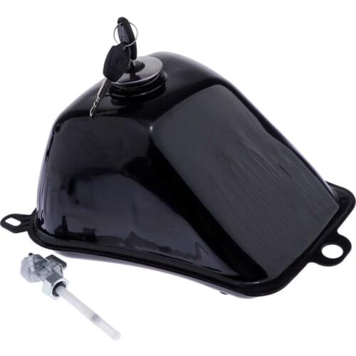 NEW PETROL GAS FUEL TANK WITH CHROME CAP & TAP & 2KEYS for 110 125cc 140cc