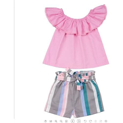 Toddler Girl Clothes Kid Baby Girl Summer Top T-shirt+Short Pants Outfit Set Clothes 1-6Years