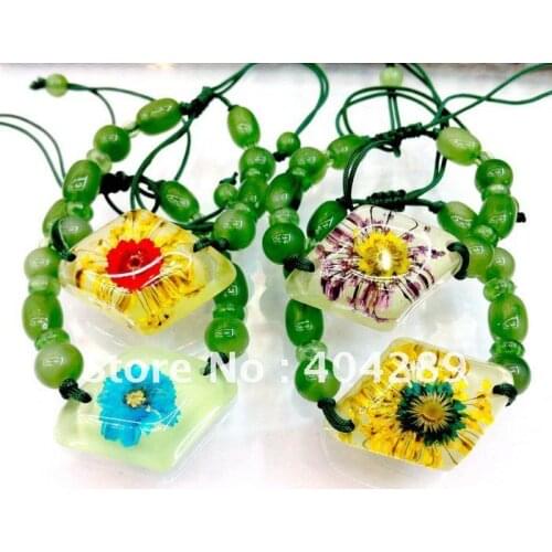 Wholesale Lot 60 Strands Fantastic Resin Artifical Real Flower Bracelet,Free Shipping