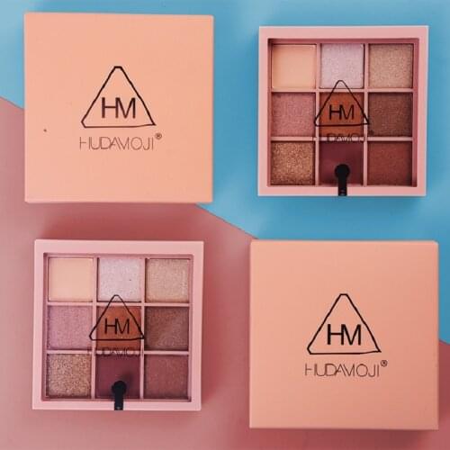 2021 HUDAMOJI new Beauty Glazed Makeup Eyeshadow makeup9 Color matte Pigmented Eye Shadow Palette Make up Palette maquillage