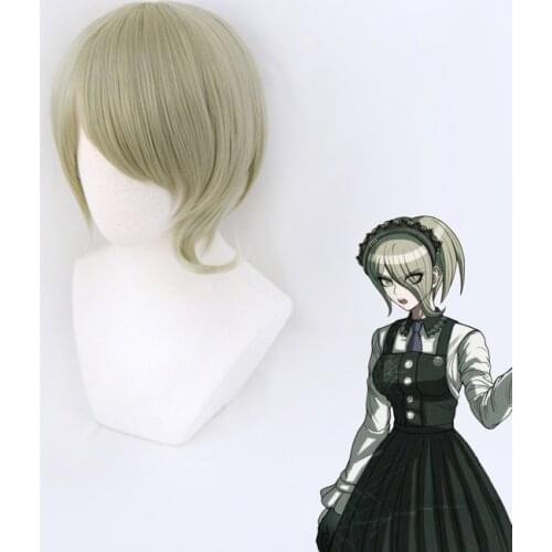 Danganronpa V3 Tojo Kirumi Women Short Wig Cosplay Costume Dangan Ronpa Heat Resistant Synthetic Hair Carnival Party Wigs