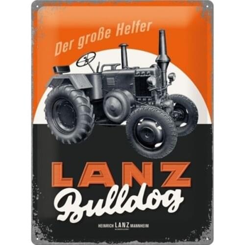 Retro tin paintings Lanz Bulldog Tractor Metal Plate Metal Tin Sign