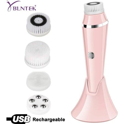 YBLNTEK Facial Cleansing Brush Ultrasonic Facial Cleanser Brush Waterproof Face Cleaner for Blackhead Remover Pore Cleaner