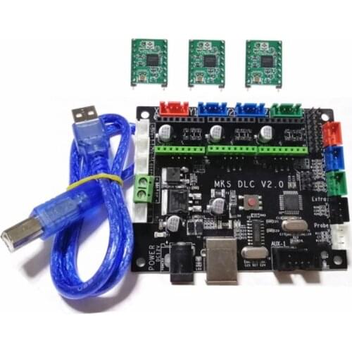 SHGO HOT-GRBL 1.1 CNC Controller MKS DLC V2.0 GRBL Breakout Plate 3 Axis Steppe Driver Motherboard CNC Engraving Machine Monitor