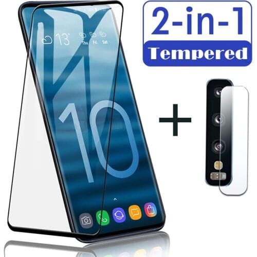 2-in-1 glass for samsung galaxy s10plus screen protector s 10e s10 plus s10e s20 s20+ ultra with camera lens 10 10s protective