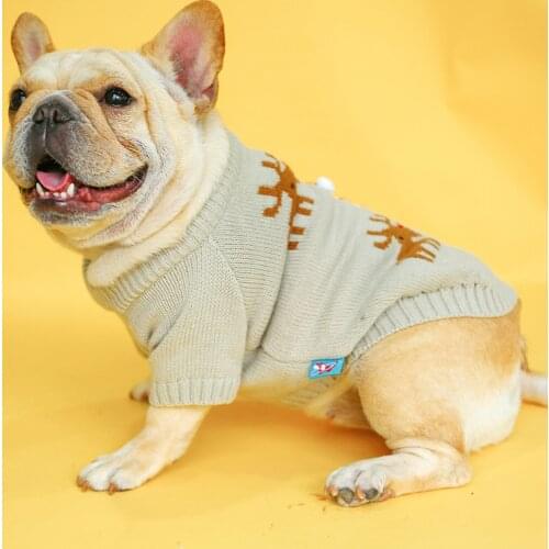 French Bulldog Sweater Dog Clothes Mi-lu Santa Claus Winter Christmas Sweater Pet Costumes Two Legs Holiday Wear Dogs Clothing