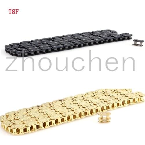T8F 58L 88L 108L 128L 136L chain with Spare Master Link For Mini Dirt BIKE Quad ATV 47cc 49cc Minimoto Pocket Bikes