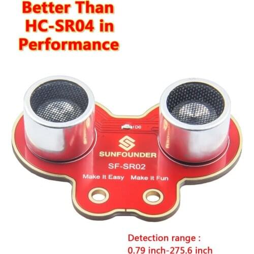 SunFounder Ultrasonic Module SF-SR02 Distance Sensor Measuring Transducer Sensor for Arduino,Rapsberry Pi, XBee ZigBee