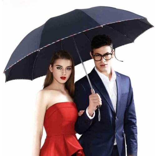 Windproof Double-layer Folding Umbrella Women Men Business Umbrella Rainproof Women Gift Umbrellas High-density Water-repellent