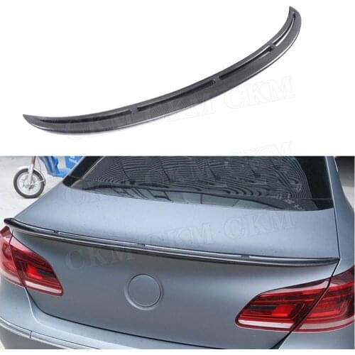 For CC Rear Spoiler Boot Wing for Volkswagen VW Passat CC Sandard 2009-2017 Carbon Fiber Trunk Trim Sticker Car Styling
