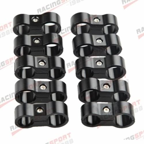 10PCS AN6 AN-6 14.6mm To AN8 AN -8 17mm Stepped Billet Dual Hose Separator BLACK/BLUE/SILVER