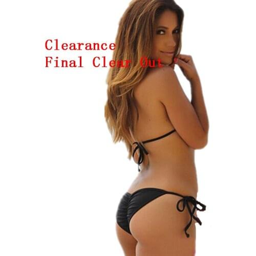 Clearance Sales-- Triangle Modern Butt Scrunch Bikini Set swimsuit Micro Mini Brazilian Thong Swimwear Maillot De Bain gifts