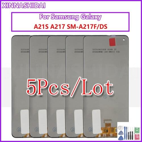 5pcs/lot LCD For Samsung Galaxy A21s A217 LCD With LCD Touch Screen Digitizer Frame For Samsung A21s LCD SM-A217F/DS Display