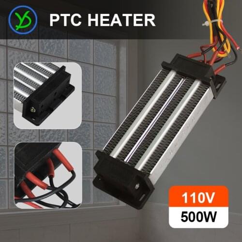 500W AC DC 110V Insulated Thermostatic PTC ceramic air heater PTC heating element Electric heater