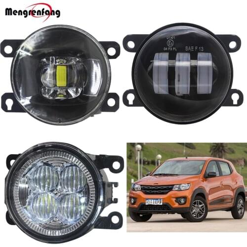 Car Front Bumper Fog Light Assembly For Renault Kwid 2015 2016 2017 2018 LED Fog Lamp DRL Daytime Running Light H11 12V
