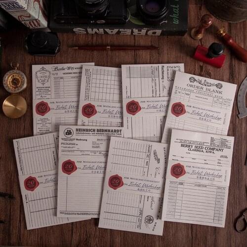 Journamm 20pcs Big Size Vintage Style Writing Paper Stationery Scrapbooking Journaling DIY Background Decoration Material Paper