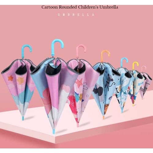 Childrens Umbrella Sun Anti UV Parasol Safe Fluorescence Strip Waterproof Strengthe Umbrellas